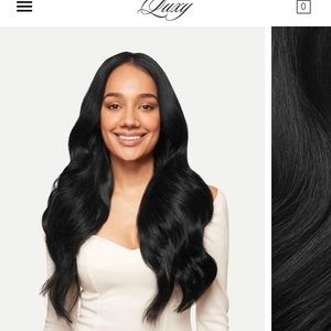 🔥luxyhair halo hair extension 20 inch jet black 🔥